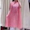 여성 여름 A라인 플리츠 셔링원피스 루즈핏 주름원피스 중년 편안한 엄마옷 000304373